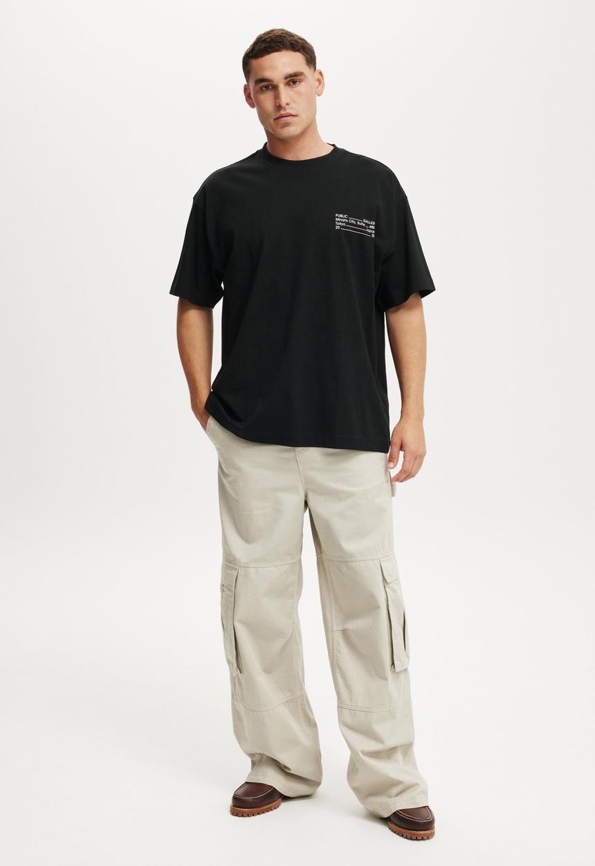 Cotton On - Super Baggy Cargo Pant-Dark Brown Camo