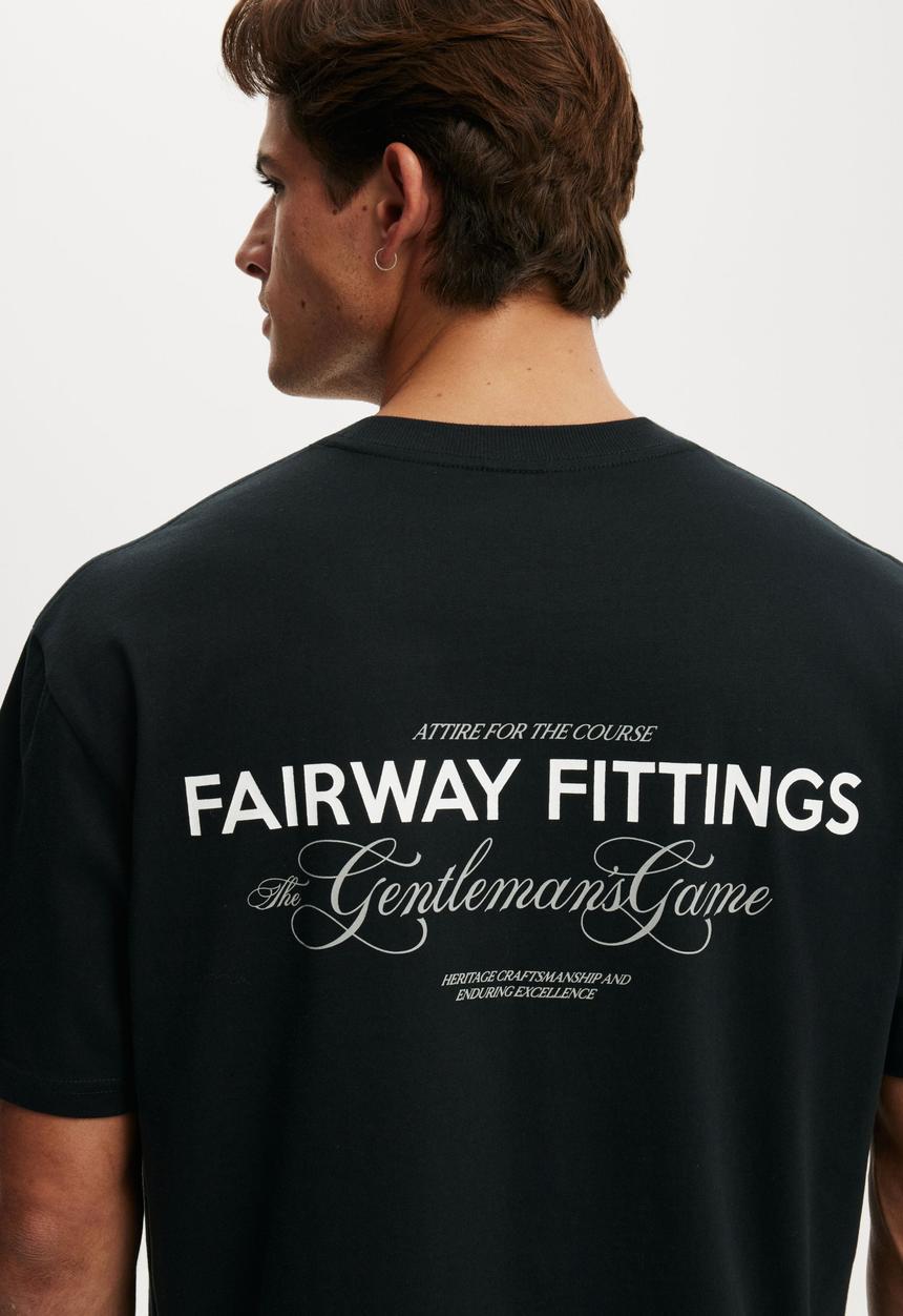 Cotton On - Everyday Fit Graphic T-Shirt-Black / Fairway Fittings
