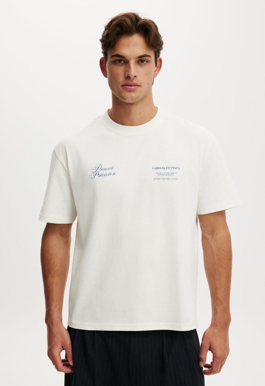 Cotton On - Everyday Fit Graphic T-Shirt-Vintage White / Pursuit