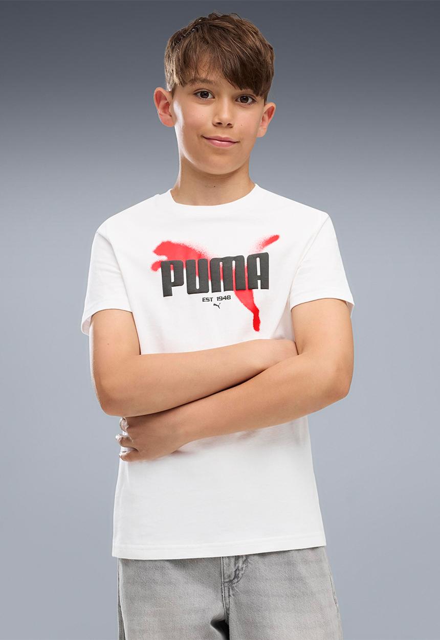 PUMA - Graphic Relaxed Brand Tee B - Puma White