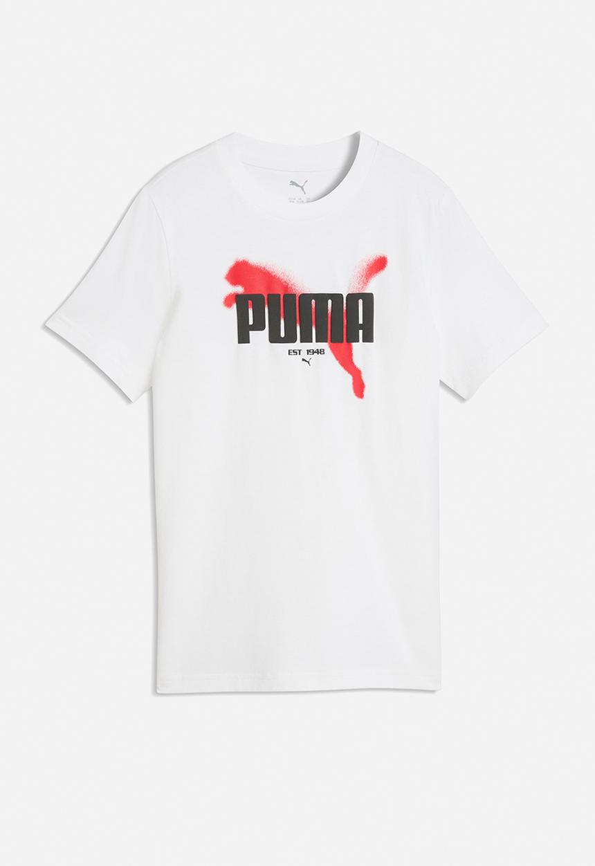 PUMA - Graphic Relaxed Brand Tee B - Puma White