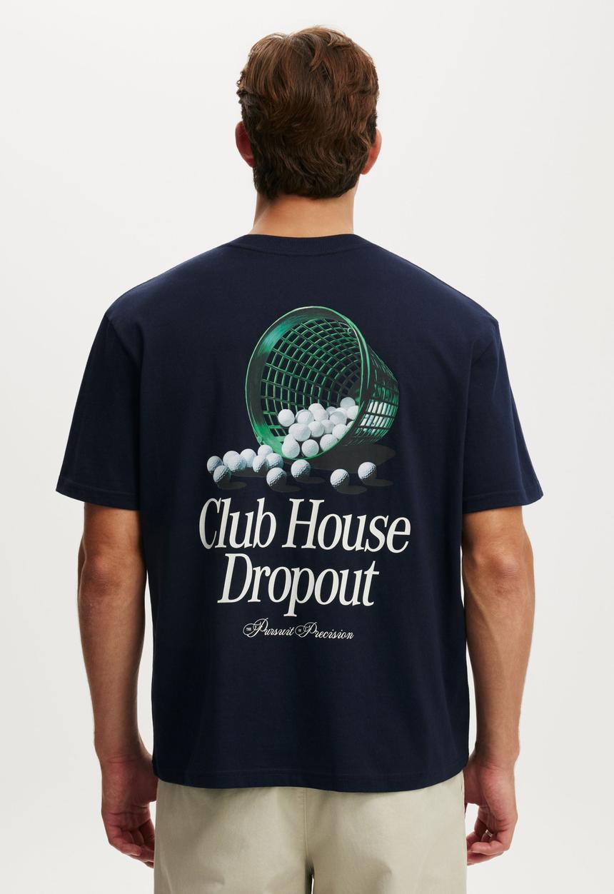 Cotton On - Everyday Fit Graphic T-Shirt-Vintage Navy / Dropout