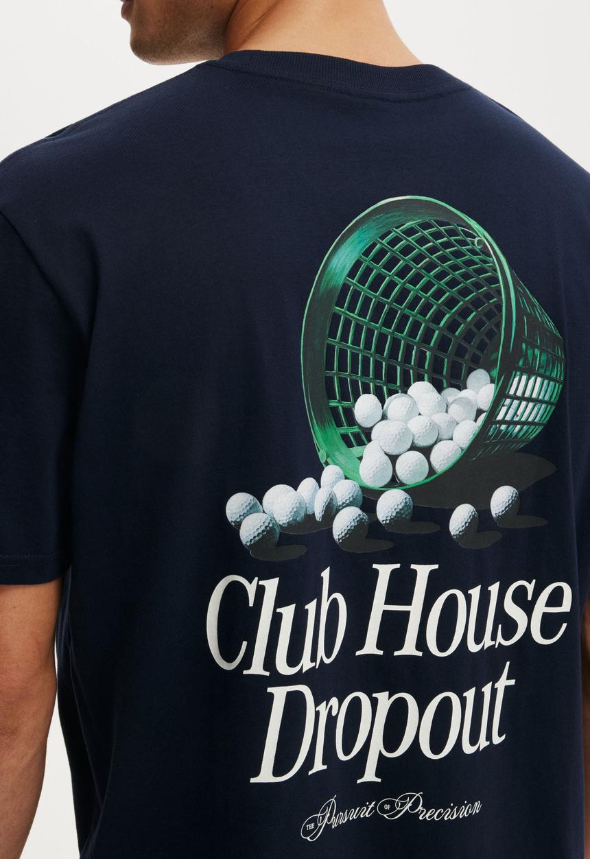 Cotton On - Everyday Fit Graphic T-Shirt-Vintage Navy / Dropout