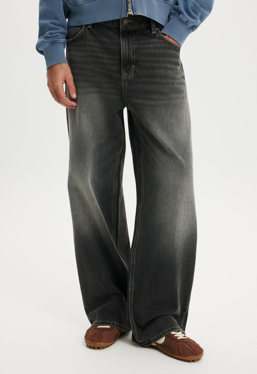 Cotton On - Relaxed baggy jean - rocky washed black