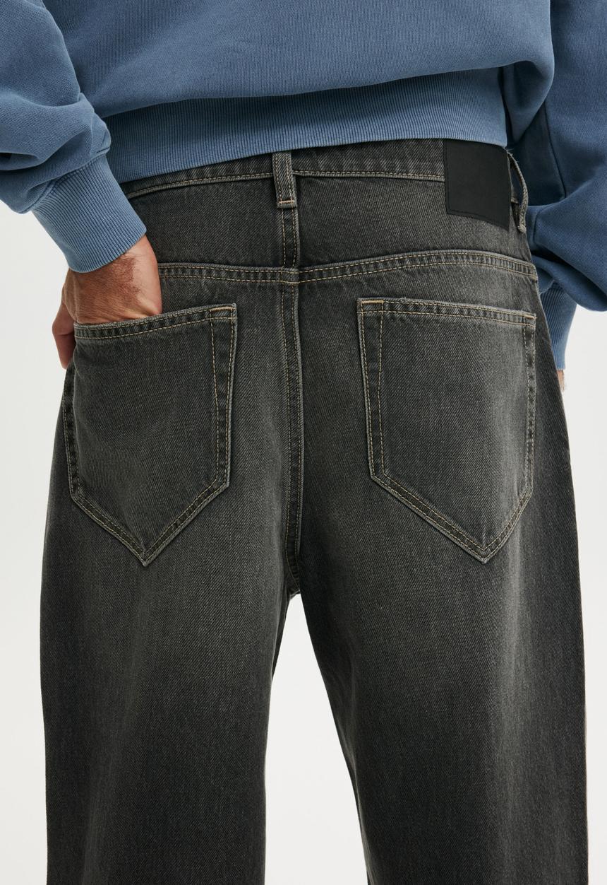 Cotton On - Relaxed baggy jean - rocky washed black