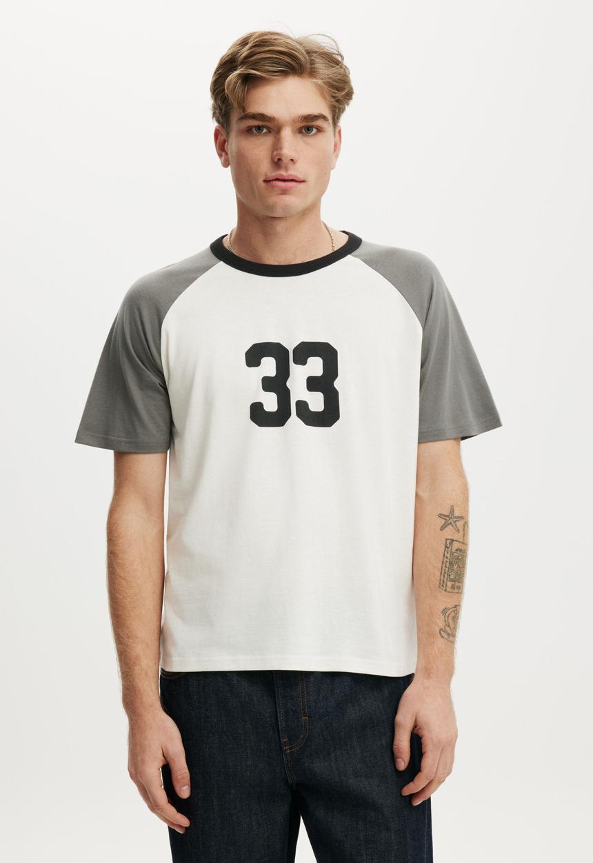 Cotton On - Fitted Graphic T-Shirt-Cloud / Slate Stone 33