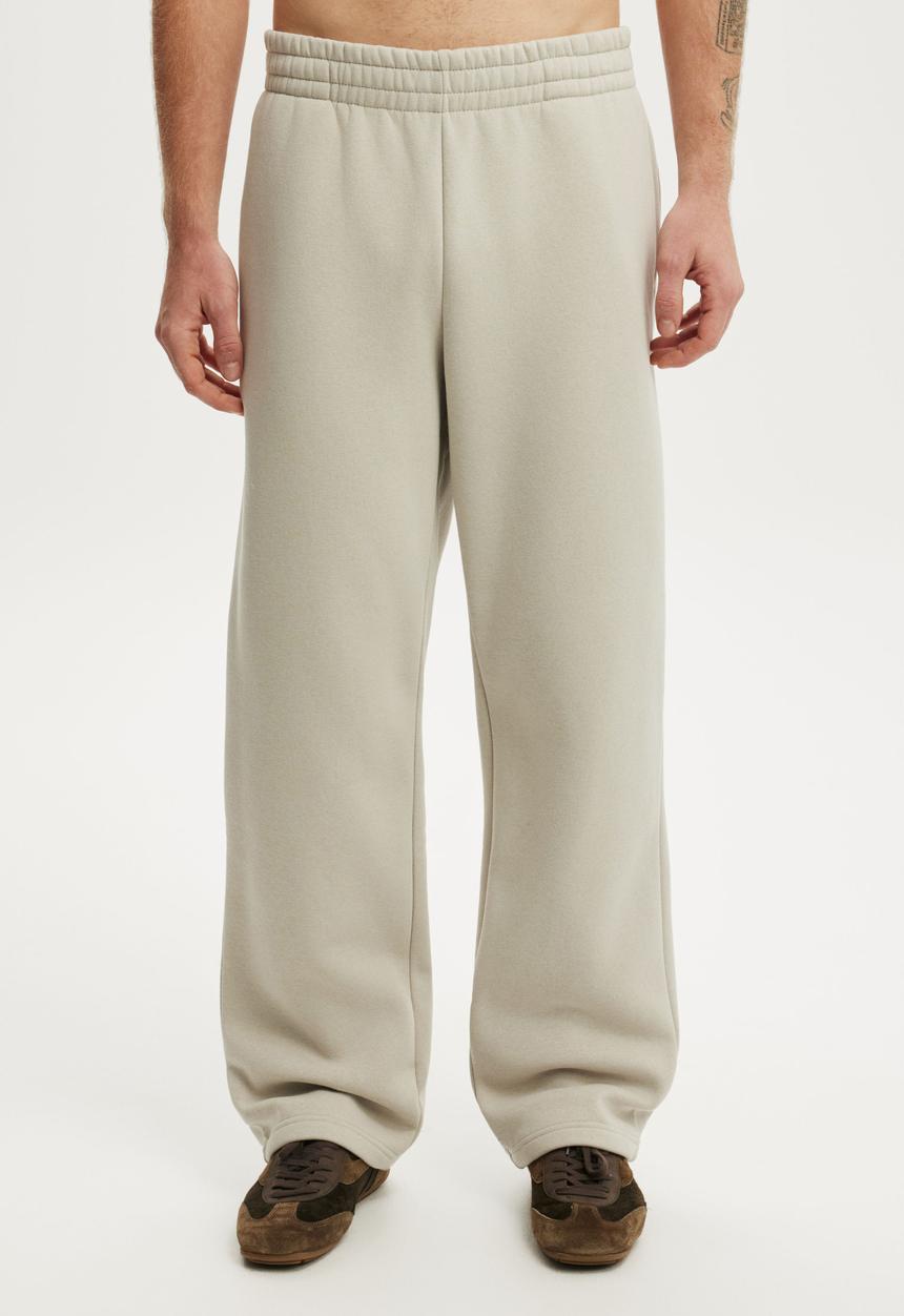 Cotton On - Baggy Track Pant - Stone
