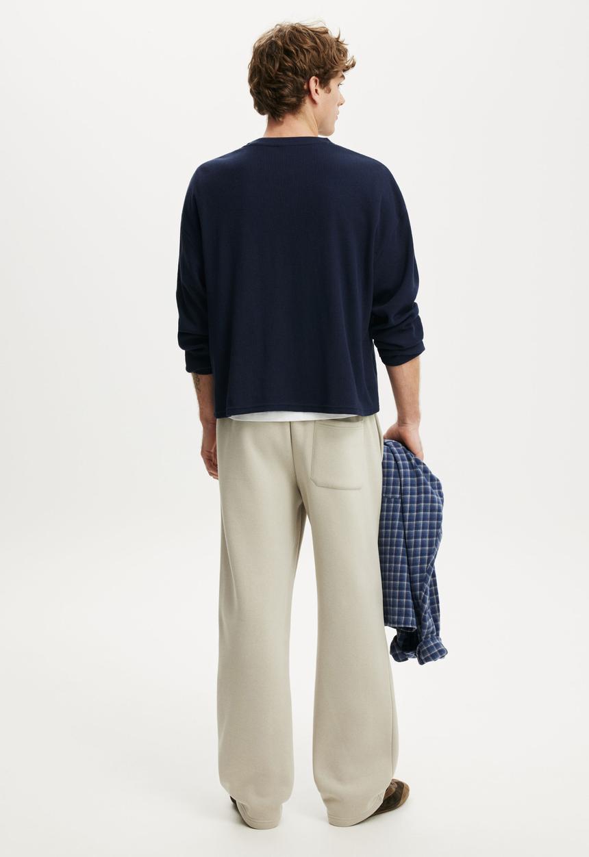 Cotton On - Baggy Track Pant - Stone
