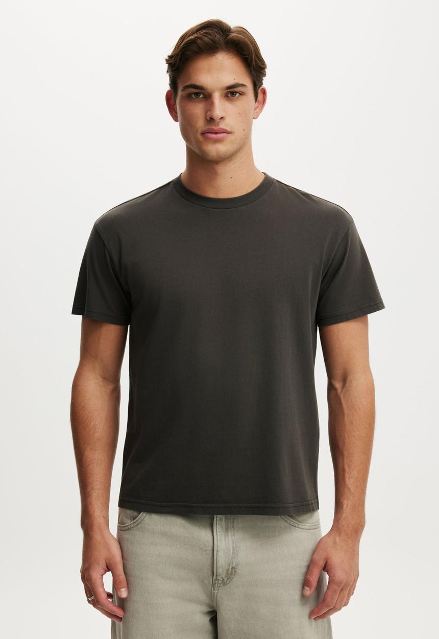 Cotton On - Fitted T-Shirt-Bitter Brown