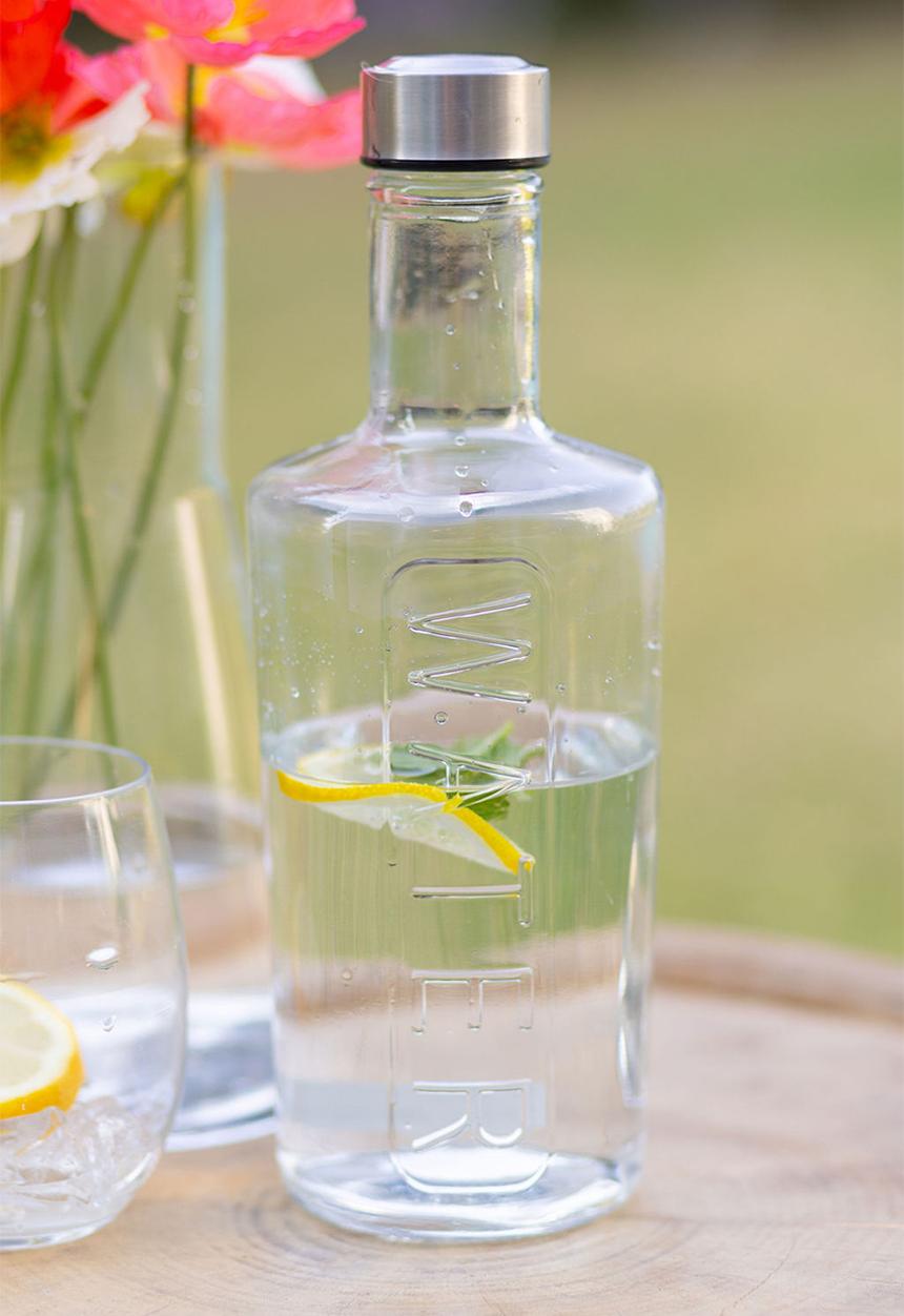 Home Classix - Home Classix Liquidity Glass Water Bottle with S/S lid - 1.0lt