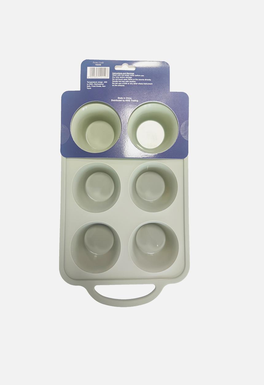 Home Classix - Home Classix Silicone Muffin Tray With Solid Handle - medium green