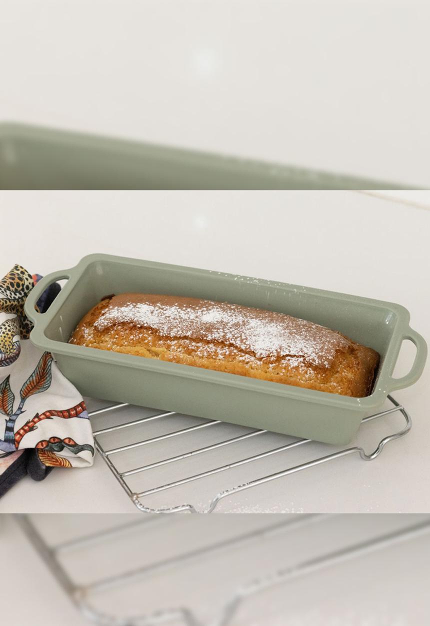 Home Classix - Home Classix Silicone Loaf Pan With Solid Handle - medium green