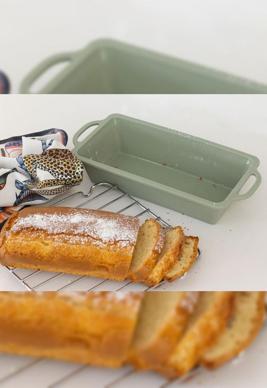 Home Classix - Home Classix Silicone Loaf Pan With Solid Handle - medium green