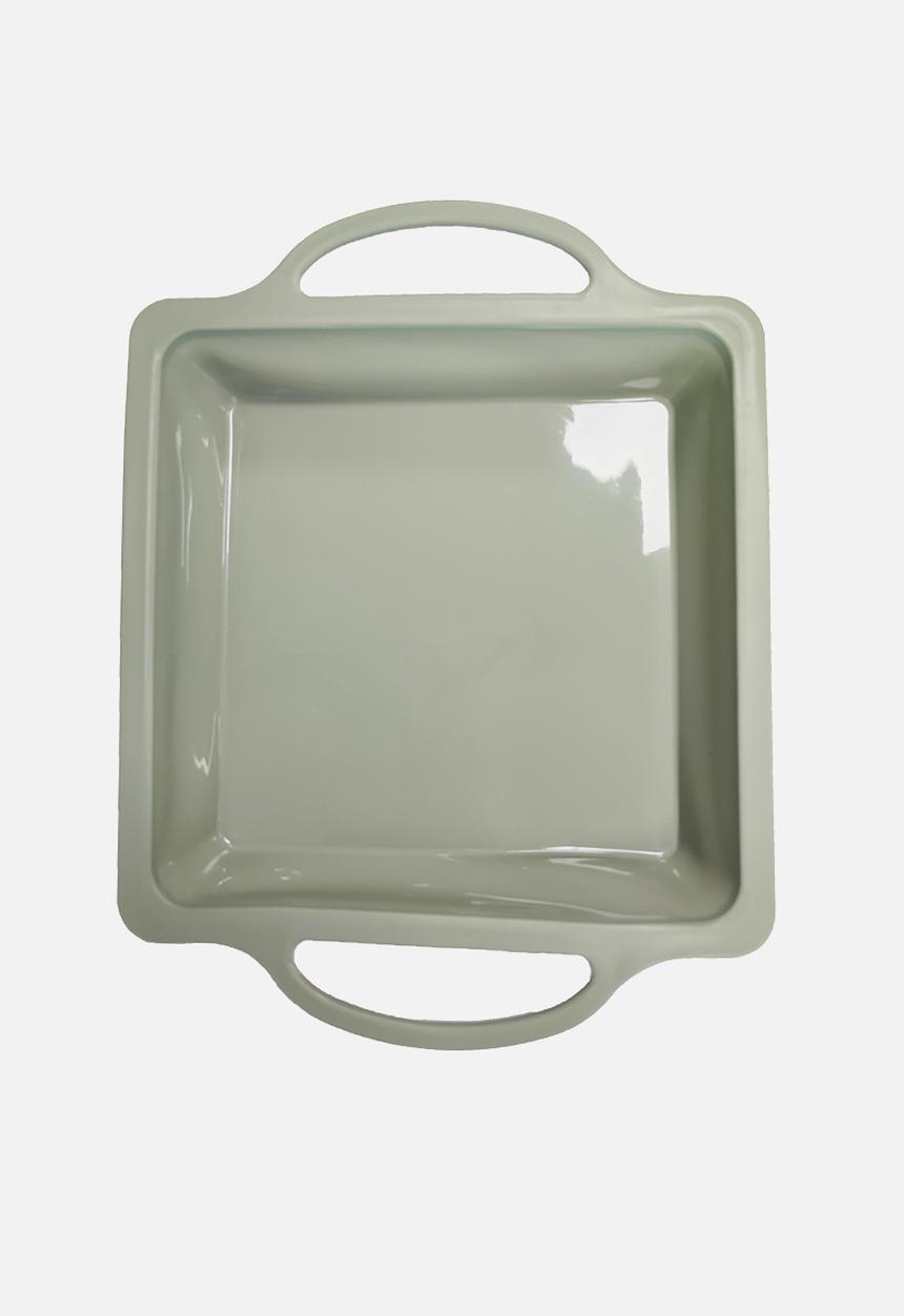 Home Classix - Home Classix Silicone Square Cake Pan With Solid Handle - medium green