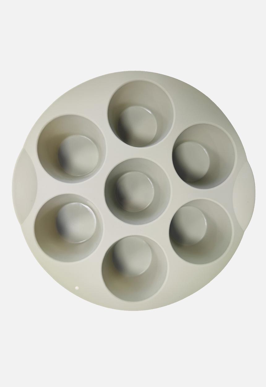 Home Classix - Home Classix Silicone 7-Round Cupcake tray - medium green