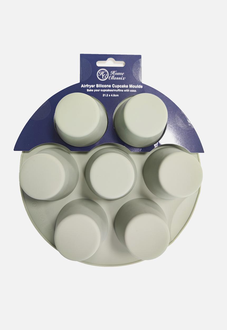 Home Classix - Home Classix Silicone 7-Round Cupcake tray - medium green