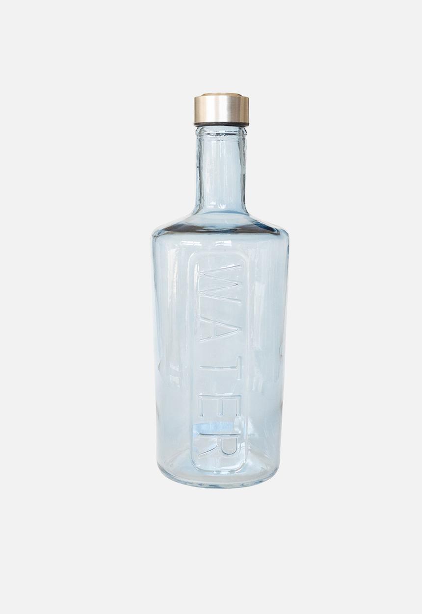 Home Classix - Home Classix Oceans Blue Glass Water Bottle lid 1.5lt - blue