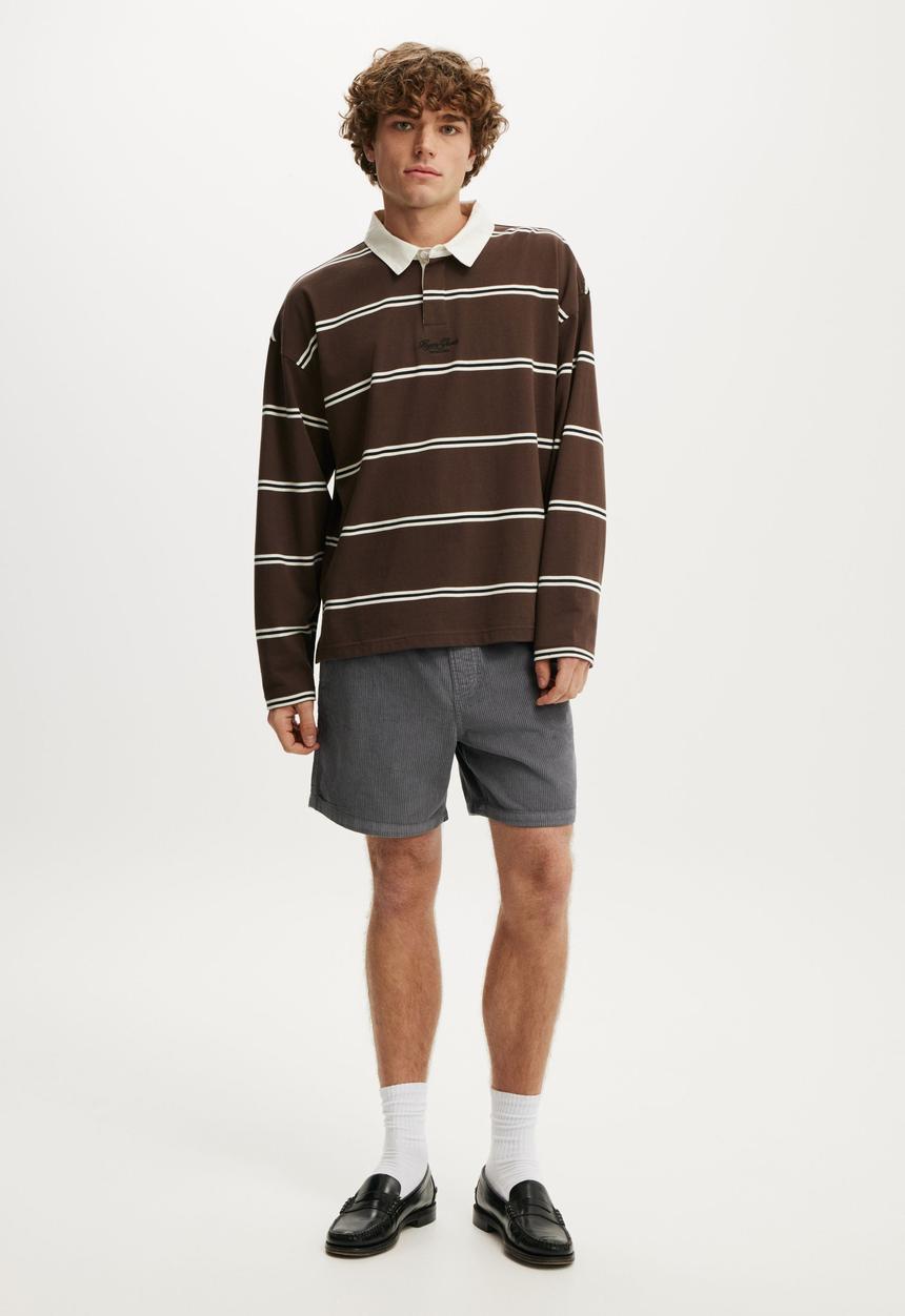 Cotton On - Easy Short - Washed Charcoal Cord