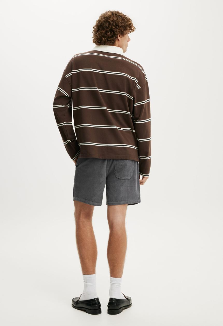 Cotton On - Easy Short - Washed Charcoal Cord