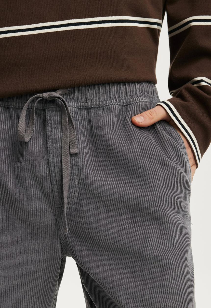 Cotton On - Easy Short - Washed Charcoal Cord