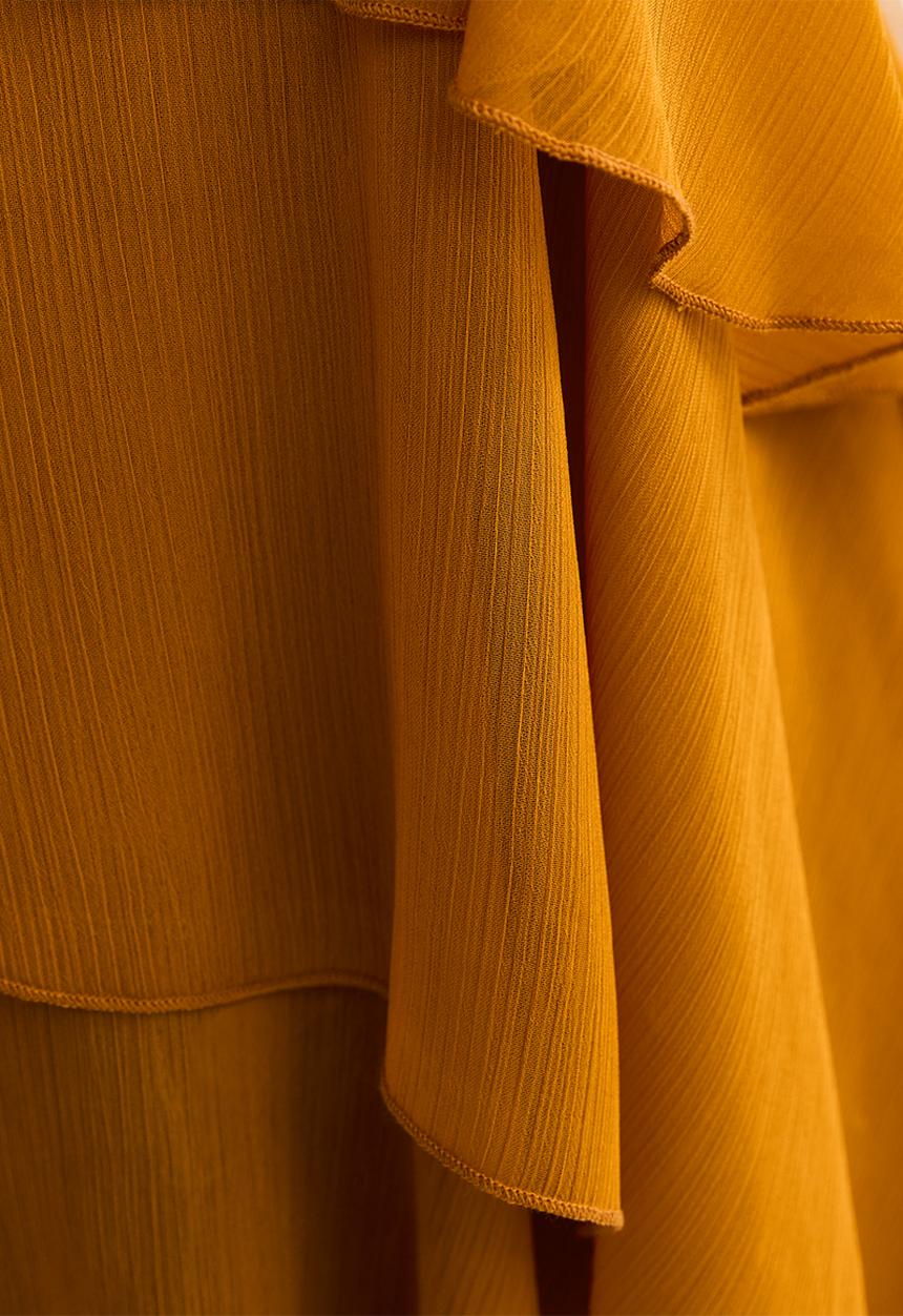 New Look - Ciara chiffon tier ruffle cami - rust