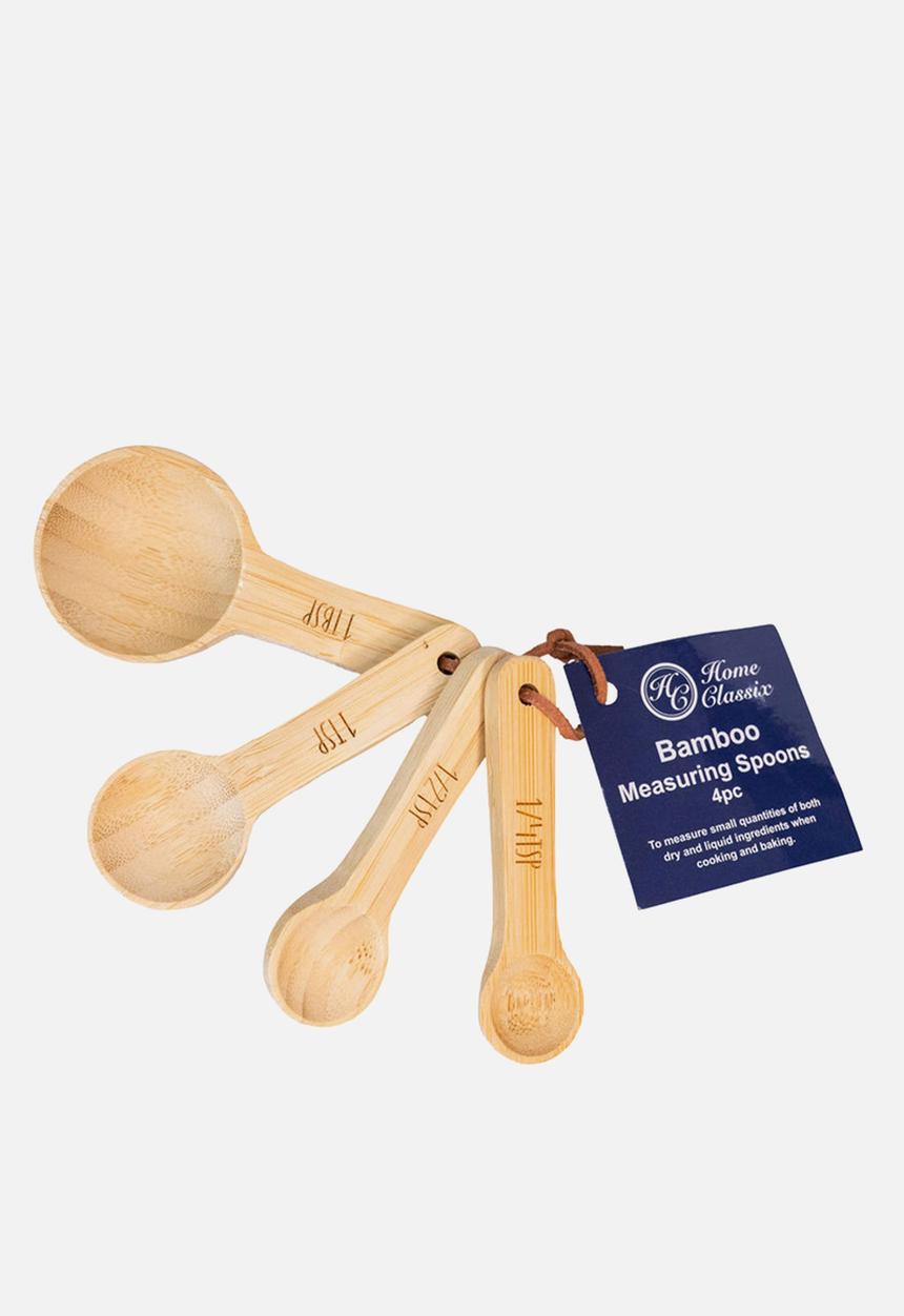 HC WOODEN BOARDS & TRAY - Bamboo Measuring Spoons - 4pc