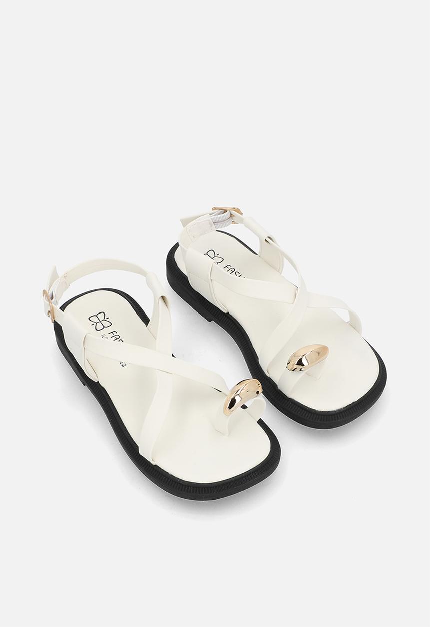 Pop Candy - Toe ring sandals - off white