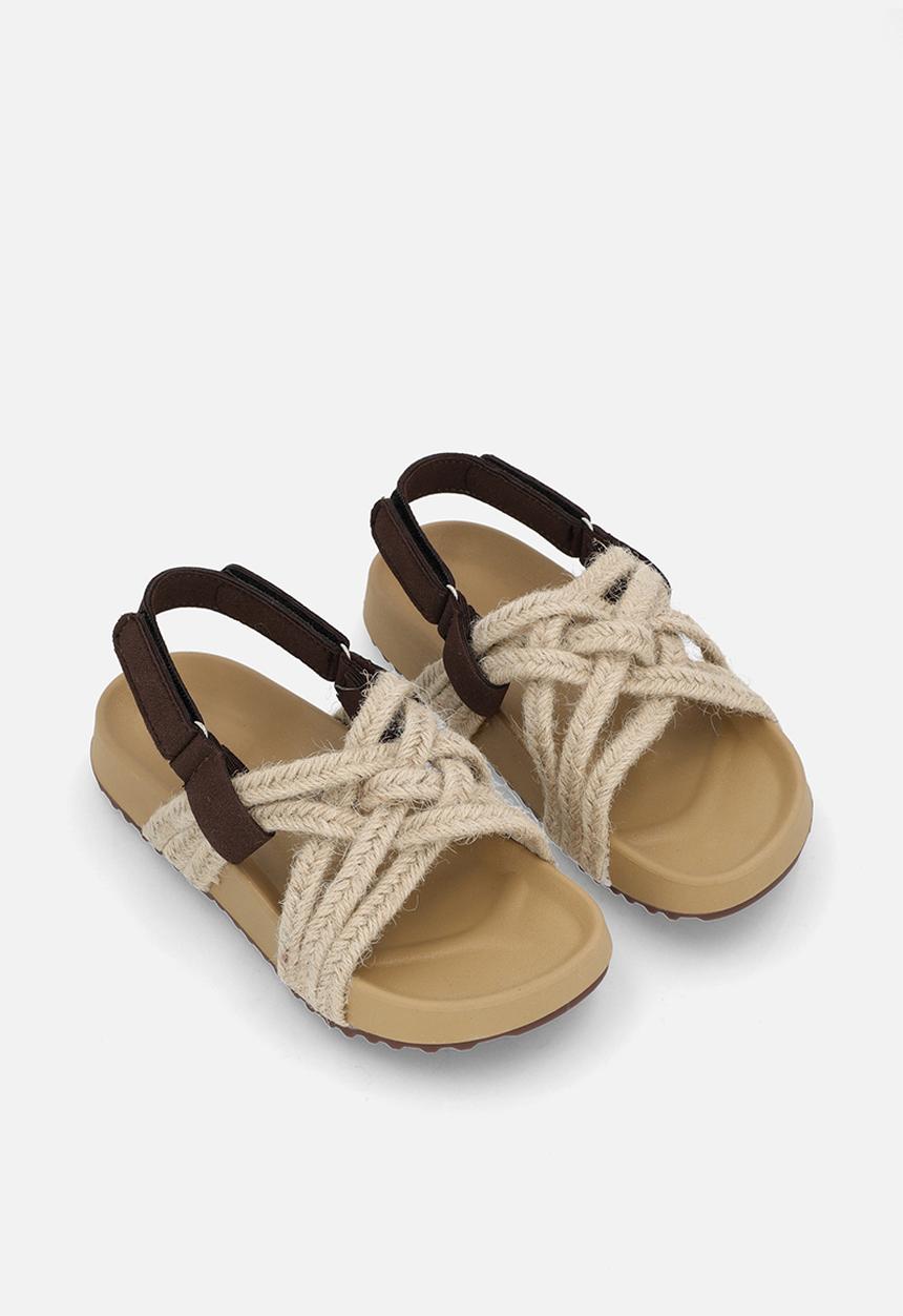 Pop Candy - Woven rope sandals - natural