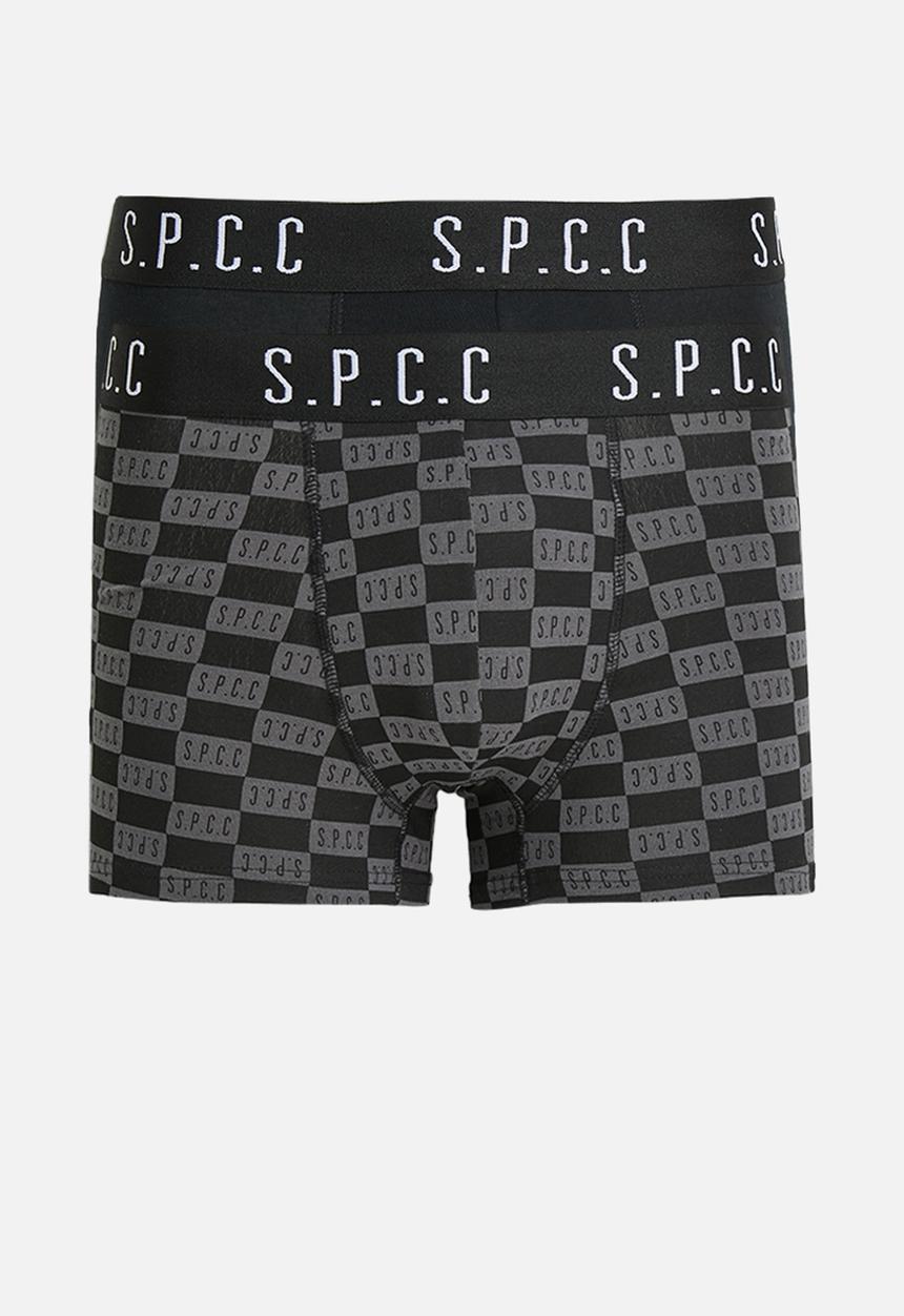 S.P.C.C - Morello Boxer 2 Pack - Black/Charcoal