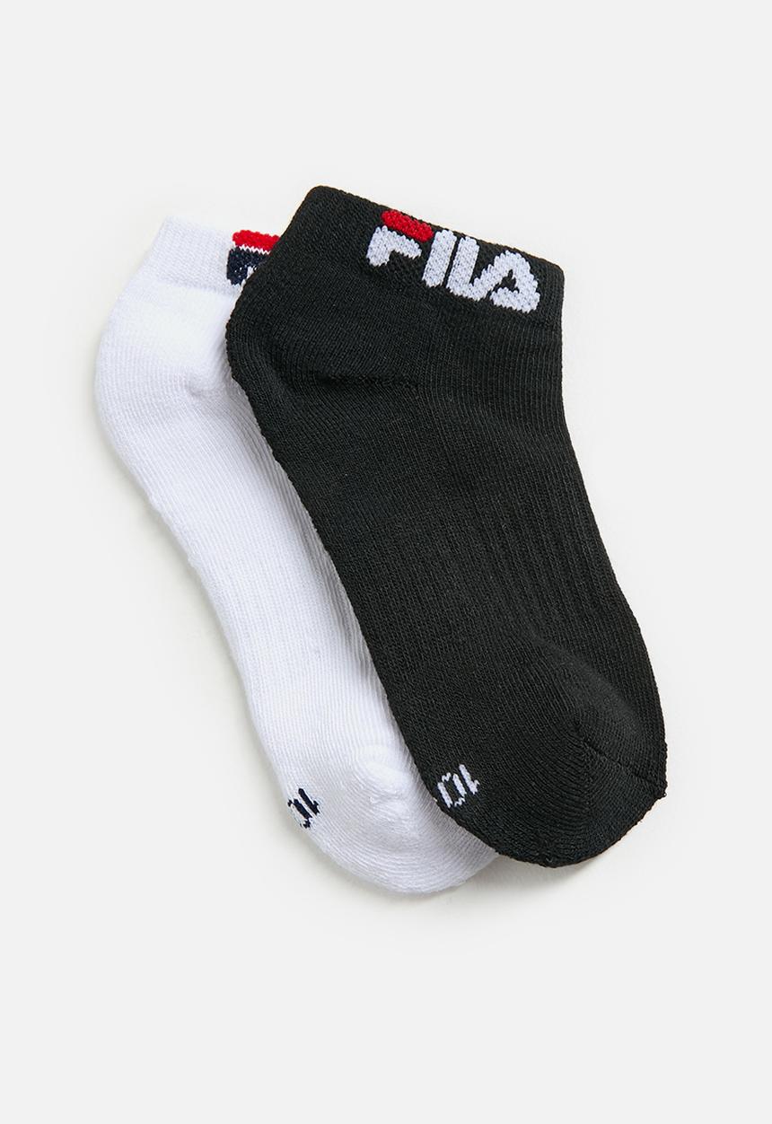 FILA - Stallone Ankle Sock Kids (2Pk) - Black/White