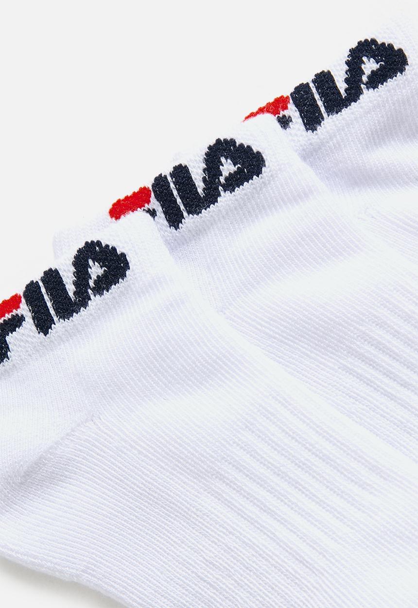 FILA - Stallone Ankle Sock Kids (3Pk) - White/White/White