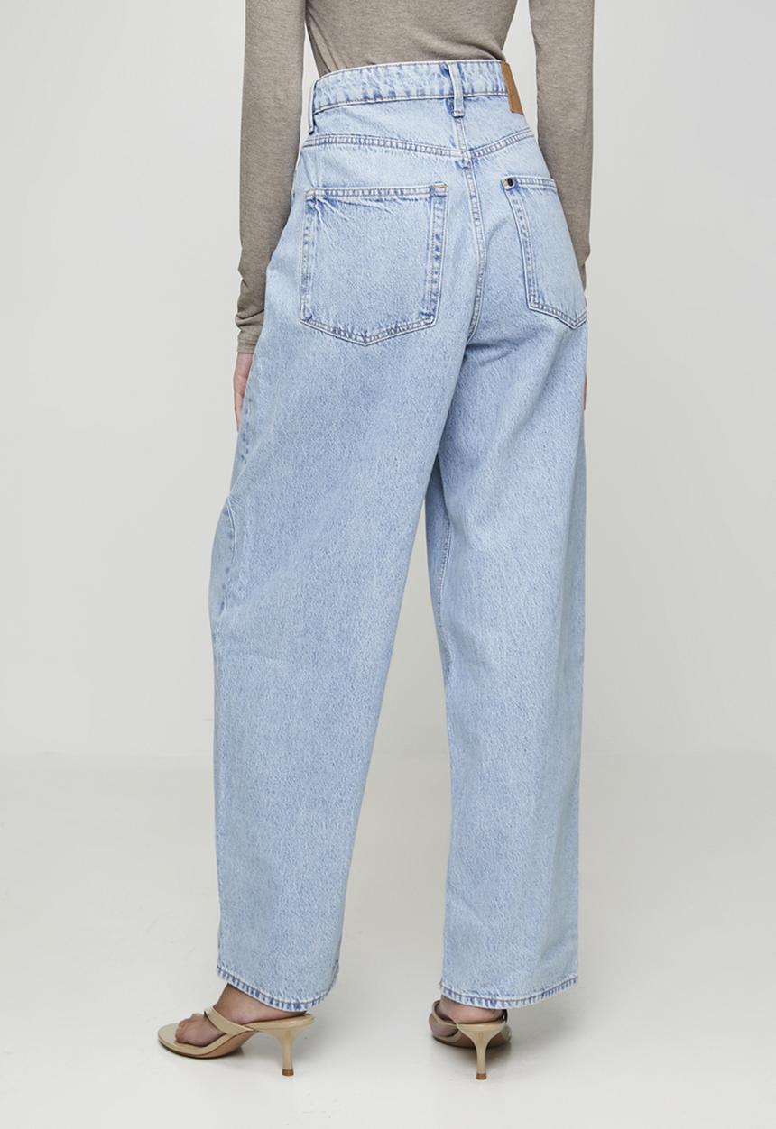 H&M - Curvy fit baggy high waist jeans - blue