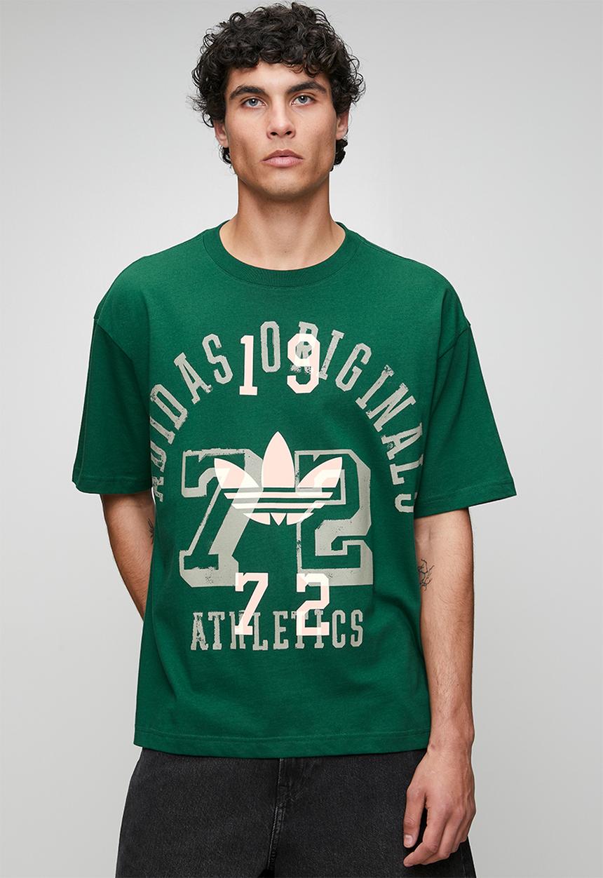 adidas Originals - 72 Athletics Graphic  Tee  - Collegiate green
