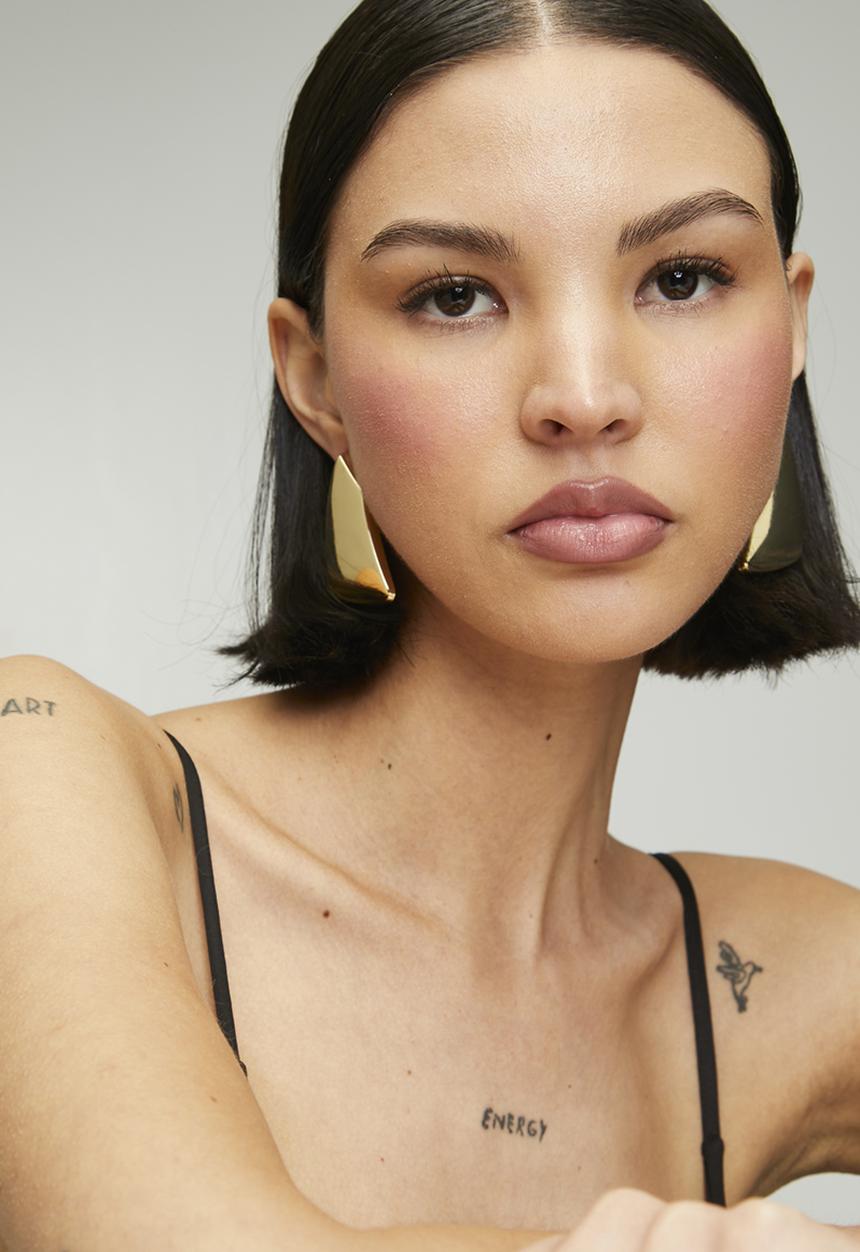 Tessa Design - Oriel Sculptural Studded Earrings-Gold