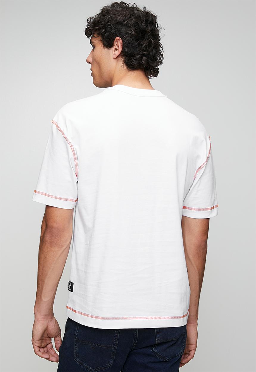 POLO - MENS PJC GRADIENT FLOSSING LOGO TEE - White