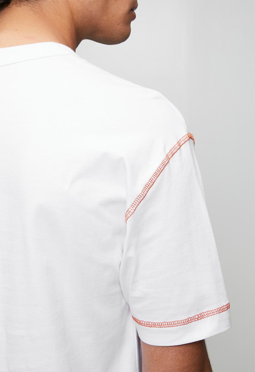 POLO - MENS PJC GRADIENT FLOSSING LOGO TEE - White