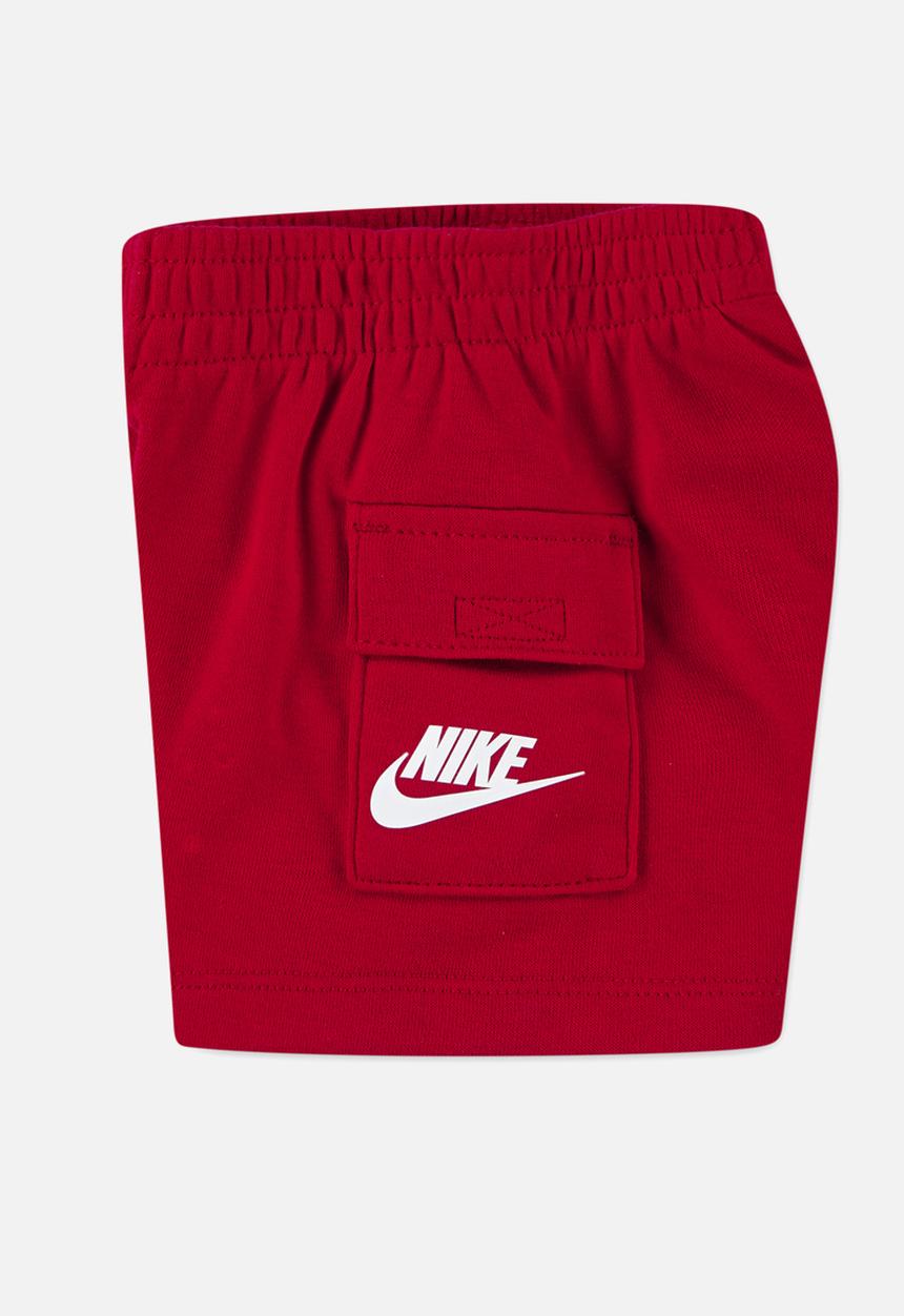 Nike - Nkb B Nsw Hbr Cargo Short Set - University Red
