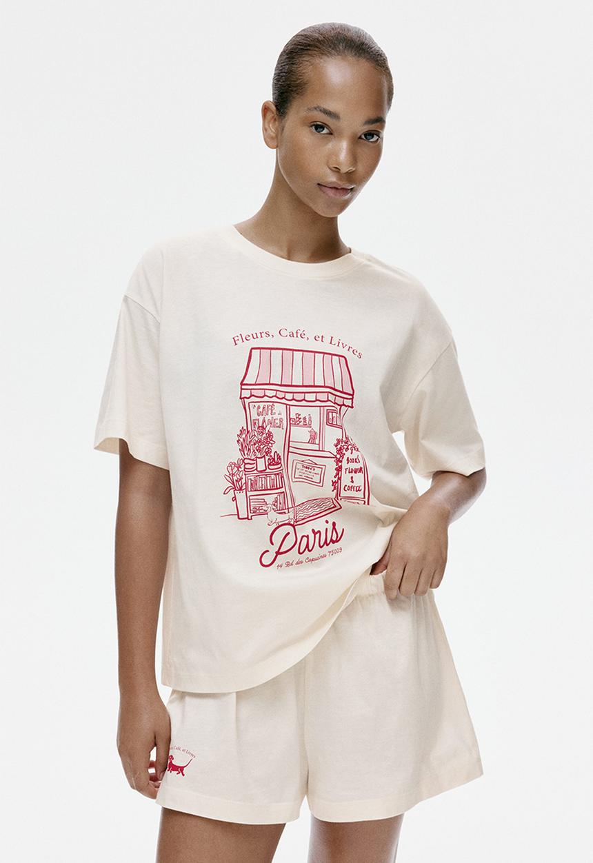 H&M - Printed pyjamas - cream/paris