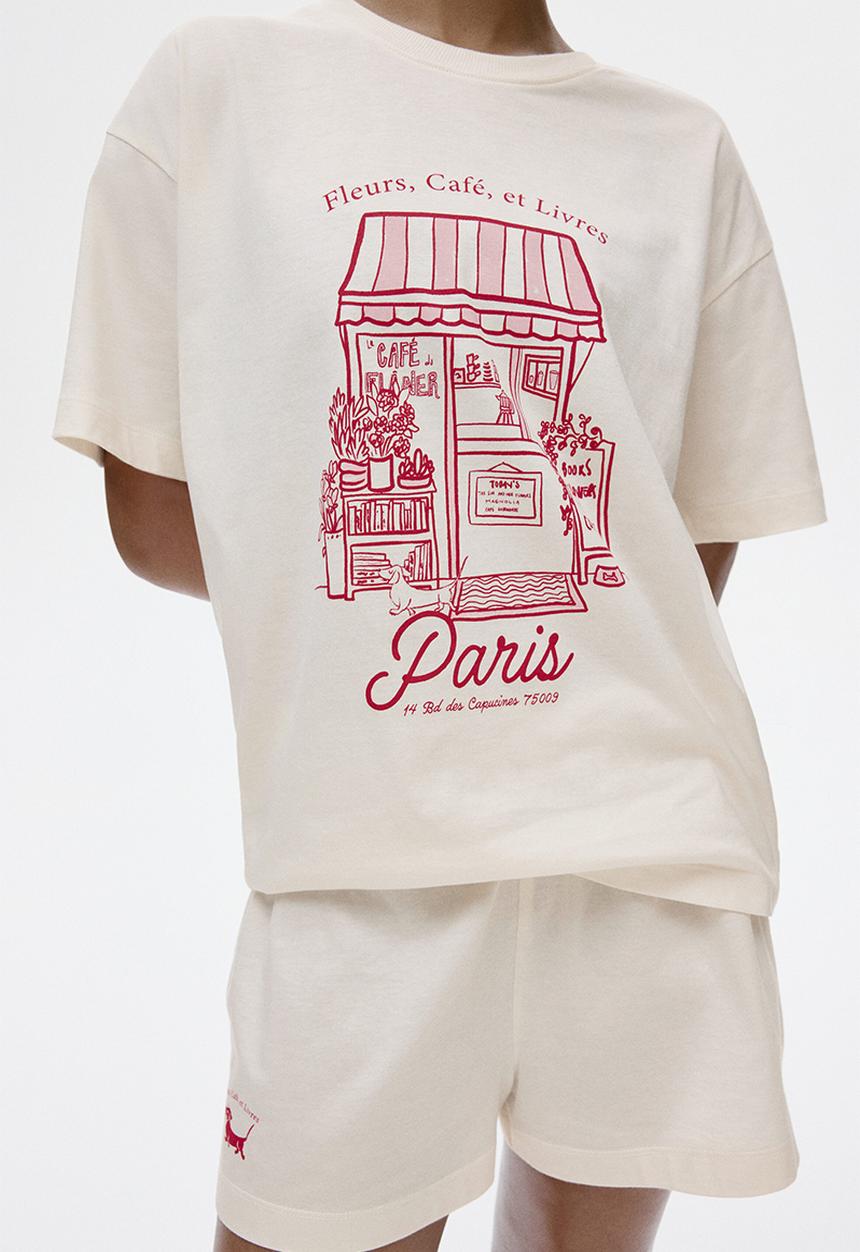H&M - Printed pyjamas - cream/paris