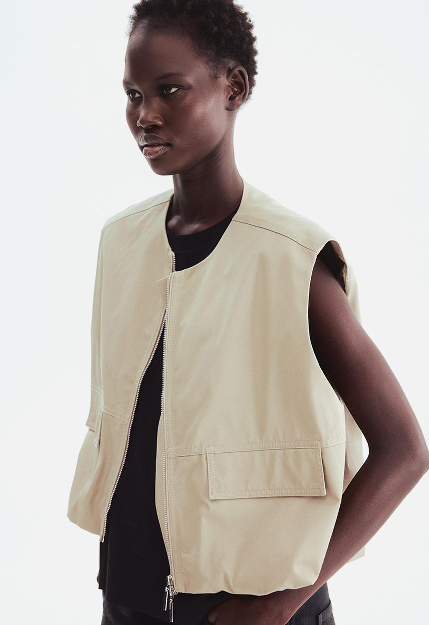 H&M - Bubble-hem gilet - mole