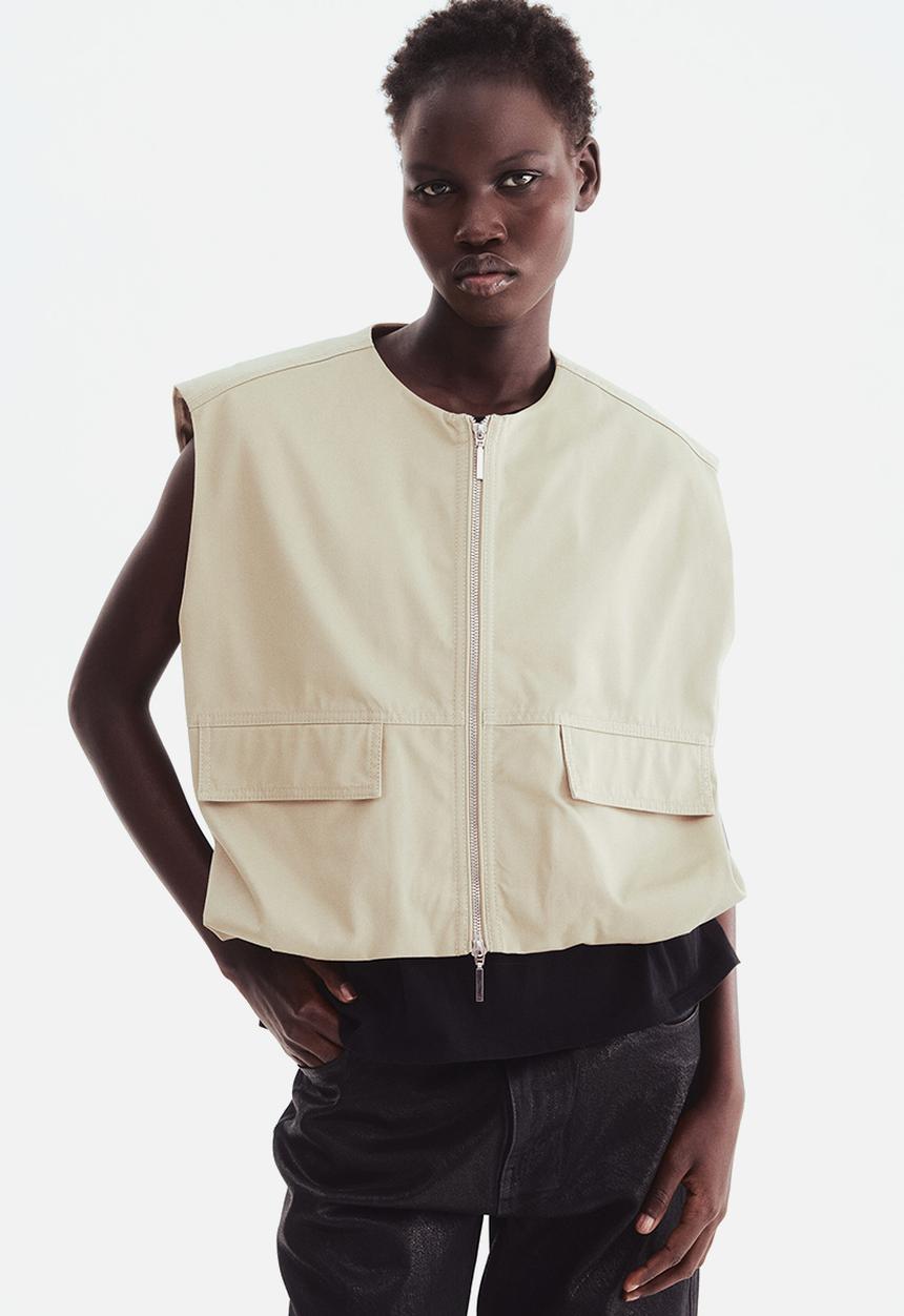 H&M - Bubble-hem gilet - mole