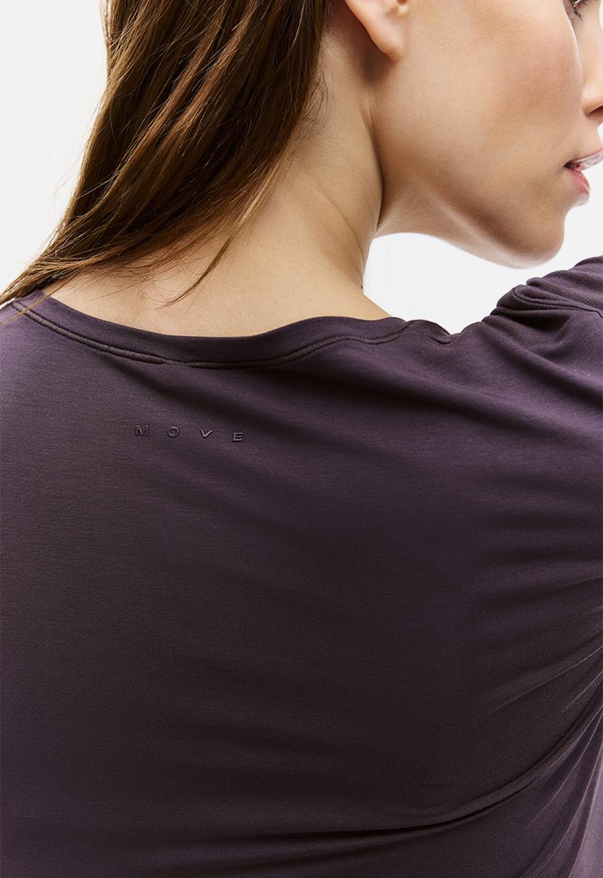 H&M - Sports wrap top in modal - plum purple