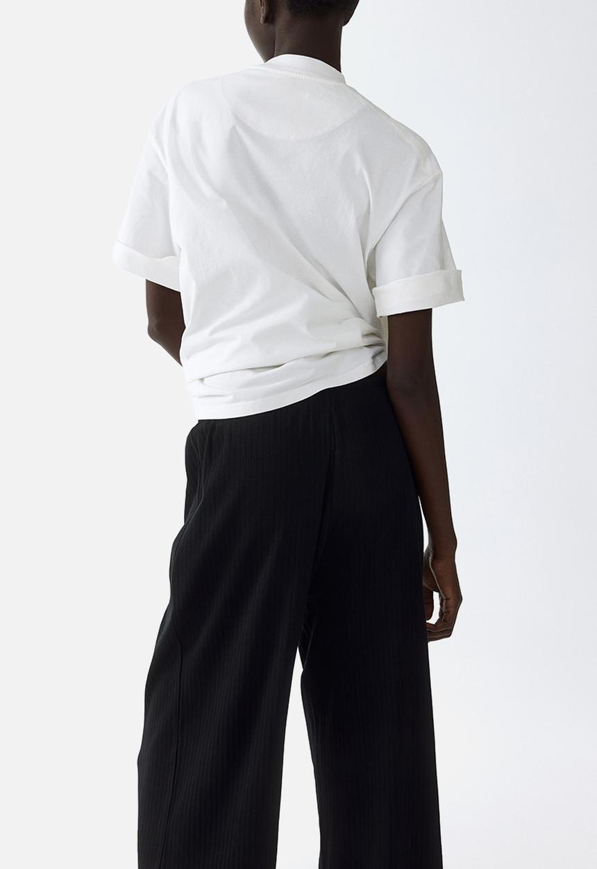 H&M - Ribbed drawstring trousers - black