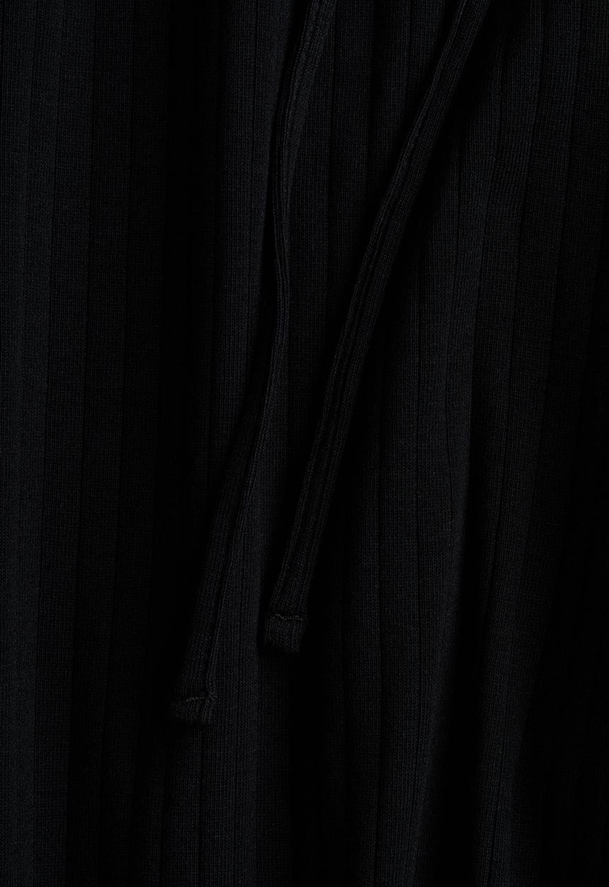 H&M - Ribbed drawstring trousers - black