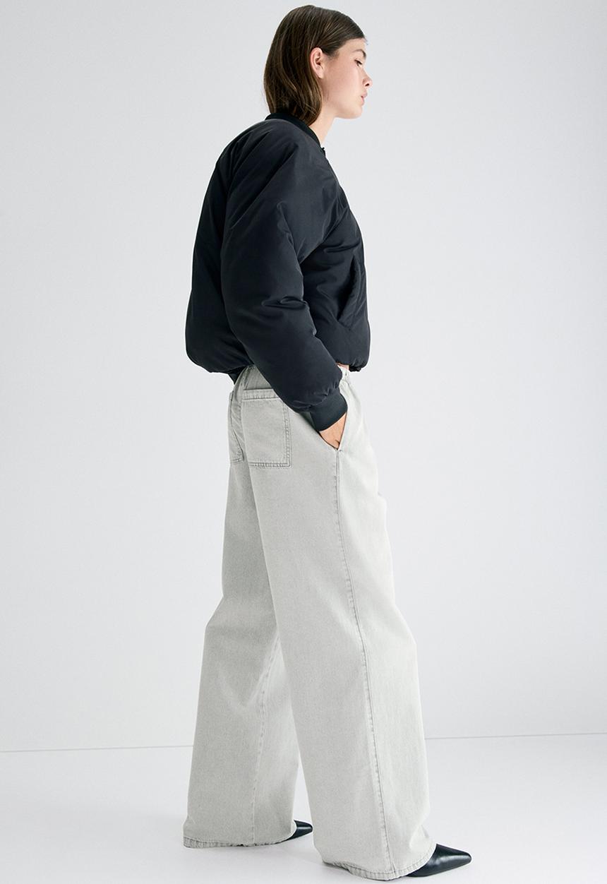 H&M - Denim pull-on trousers - light grey