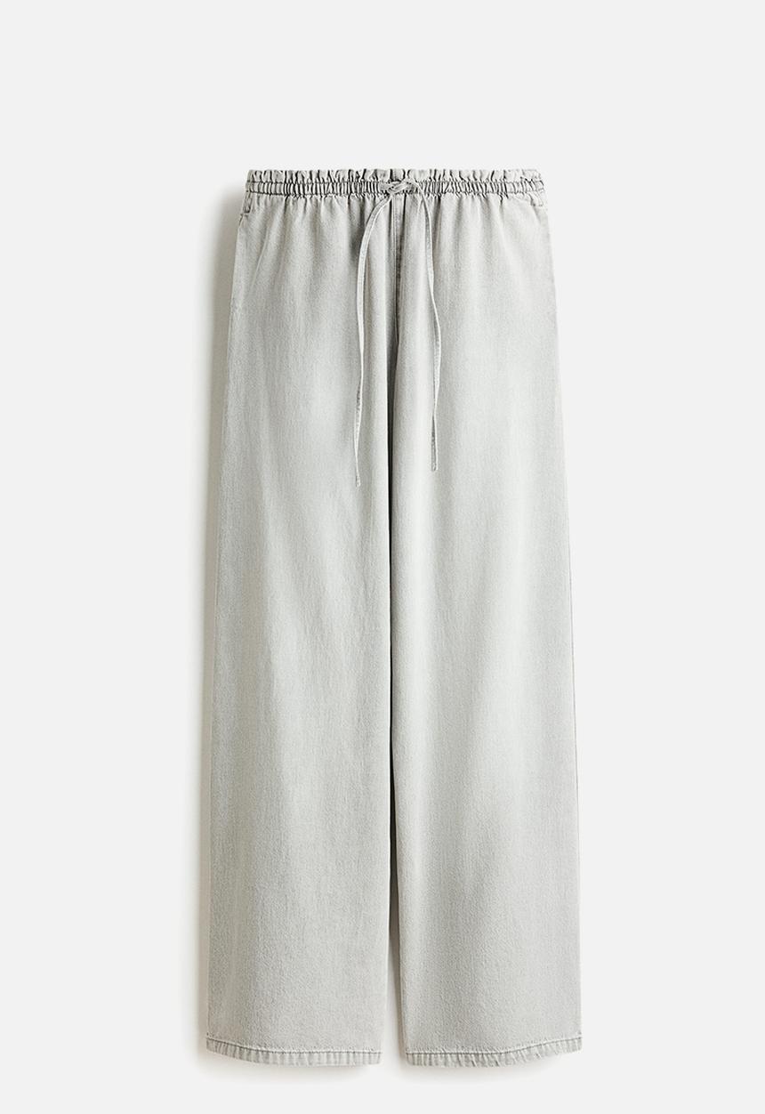 H&M - Denim pull-on trousers - light grey