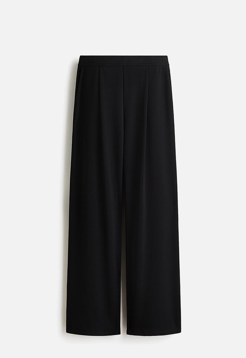 H&M - Wide trousers - black