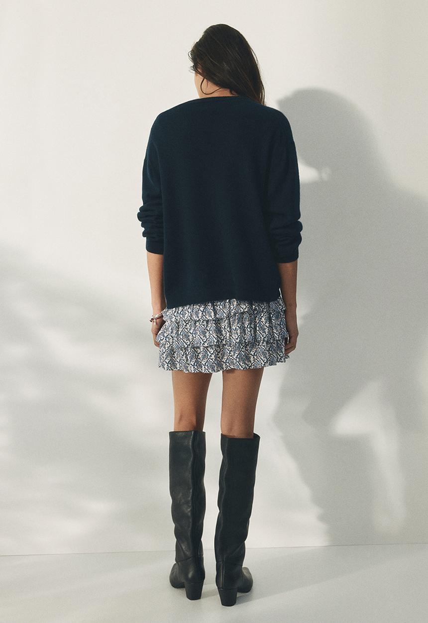 H&M - Tiered viscose mini skort - cream/floral