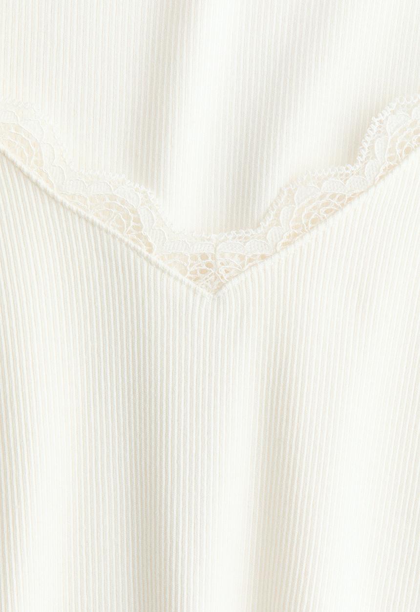 H&M - Rib-knit top - white