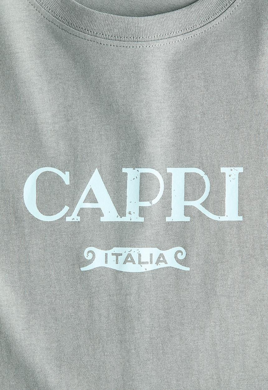 H&M - Oversized print-motif t-shirt - grey/capri